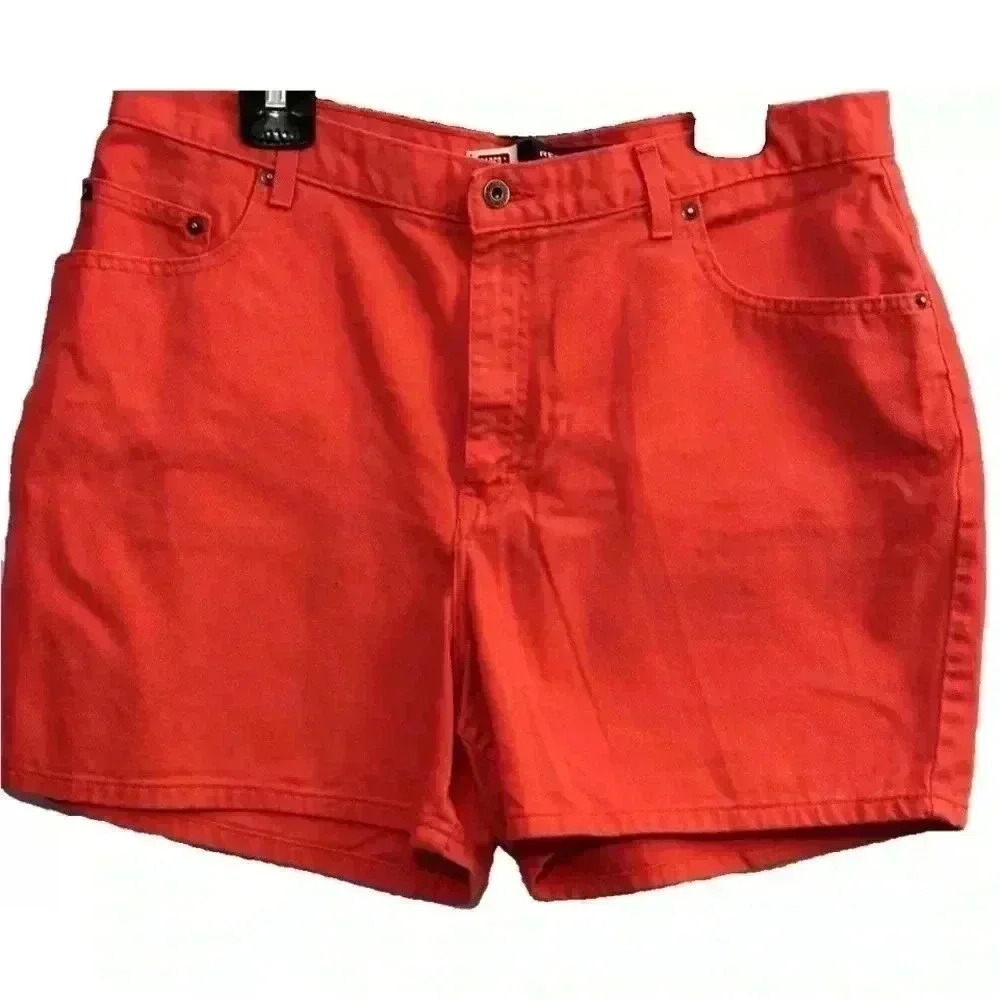 Faded Glory Shorts Women's 16 Coral Pink High Rise EUC